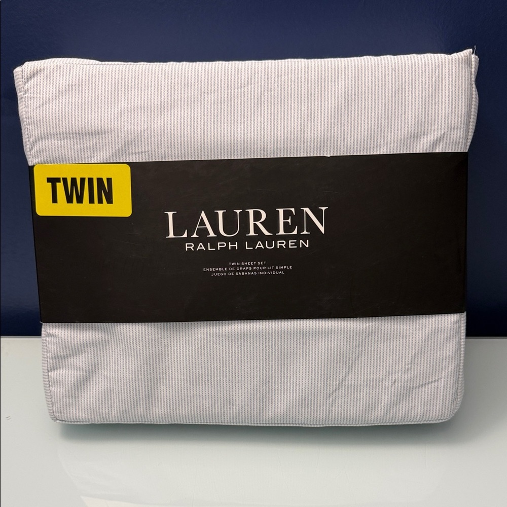 NWT Ralph Lauren Twin Striped Sheet Set